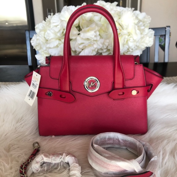 Michael  Kors Raspberry  Small Carmen Satchel - Picture 1 of 9